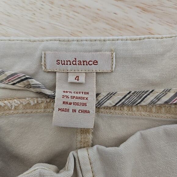 Sundance Womens Tan Skinny Pants Size 4 Lagenlook Bohemian Seam Detail - Picture 7 of 10